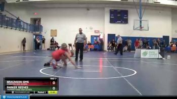 120 lbs Cons. Round 2 - Parker Reeves, Thunder Ridge High School vs Braunson Sims, Evanston High School