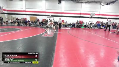 85 lbs Quarterfinal - Beau Day, Pleasant Hill Youth Wrestling vs Elite Forfar, Cameron Youth Wrestling Club