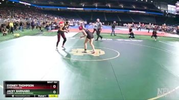 Girls-140 lbs Quarterfinal - Jacey Barnabei, Gabriel Richard (Riverview) vs Sydney Thompson, Eaton Rapids HS