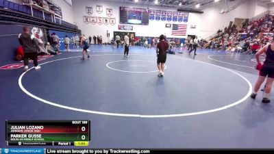 120 lbs Cons. Round 1 - Julian Lozano, Johnson Junior High vs Parker Gusse, Douglas Middle School