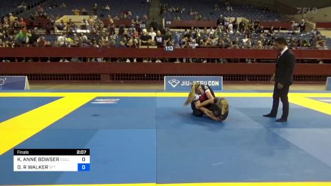 KIMBERLY ANNE BOWSER vs DANIELLE R WALKER 2024 Pan IBJJF Jiu-Jitsu No-Gi Championship