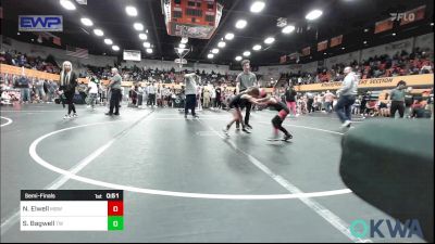 52 lbs Semifinal - Nolan Elwell, Mustang Bronco Wrestling Club vs Slayde Bagwell, Tuttle Wrestling