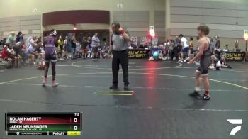 112 lbs Finals (8 Team) - Jaden Neunsinger, Untouchables Black vs Nolan Hagerty, POWA