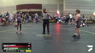 112 lbs Finals (8 Team) - Jaden Neunsinger, Untouchables Black vs Nolan Hagerty, POWA