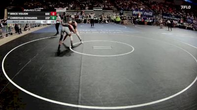 D 2 157 lbs Cons. Round 2 - Christian Edwards, Lake Charles College Prep vs Brice Volion, North Vermilion