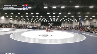 115 lbs Cons. Sub-semis - Jaydin Cuevas, Betterman Elite Wrestling vs Addison St George, Missouri
