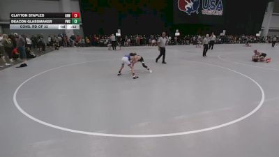 74 lbs Cons. Rd Of 32 - Clayton Staples, Greater Heights Wrestling vs Deacon Glassmaker, Princeton Wrestling Club