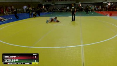 85 lbs Cons. Round 1 - Braxten Foltz, Detroit Lakes vs Tayton Thiner, Worthington