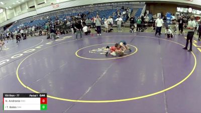 10U Boys - 77 lbs Cons. Round 5 - Theo Bales, Contenders Wrestling Academy vs Nehemiah Andronic, Rochelle Wrestling Club