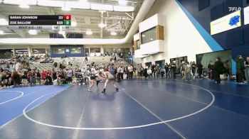 135 lbs 5th Place Match - Zoe Ballow, West Jordan vs Sarah Johnson, Cedar Valley