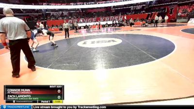 3A 160 lbs Cons. Round 1 - Connor Munn, Mt. Prospect (Prospect) vs Zach LaMonto, Frankfort (Lincoln-Way East)