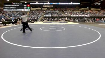 120 lbs Champ. Round 1 - Vince Maturo, Overland Park-Blue Valley Southwest HS vs Esteban Aranguiz, Wichita-Kapaun Mt. Carmel HS