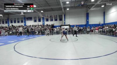 126 lbs Quarterfinal - Sophie Bettencourt, Bristol County/Dighton Rehoboth vs Luca Marshall, Tri-County