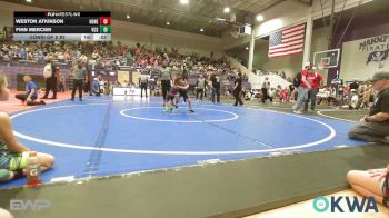 40 lbs Consi Of 8 #2 - Weston Atkinson, Honey Badgers Wrestling Club vs Finn Mercier, Victory Christian School