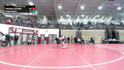 215 lbs Cons. Round 2 - Michael Goldner, Terre Haute South vs Tayden Getts, East Noble