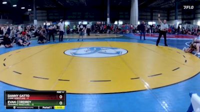 132 lbs Round 1 (3 Team) - Evan Cordrey, SEAHAWKS WRESTLING vs Danny Gatto, CLINIC WRESTLING