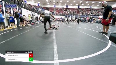 43 lbs Round Of 16 - Cannon Francis, Skiatook Youth Wrestling vs Jepsen England, Comanche Takedown Club