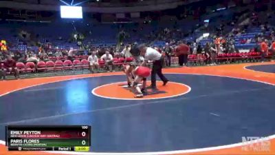 100 lbs Cons. Round 1 - Paris Flores, Berwyn-Cicero (Morton) vs Emily Peyton, New Lenox (Lincoln-Way Central)