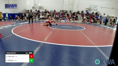 132 lbs Consi Of 8 #1 - Gabriel Herrod, Lions Wrestling Academy vs Connor Milton, Team Nomad