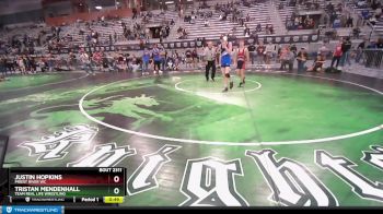 83 lbs Cons. Semi - Justin Hopkins, Priest River WC vs Tristan Mendenhall, Team Real Life Wrestling