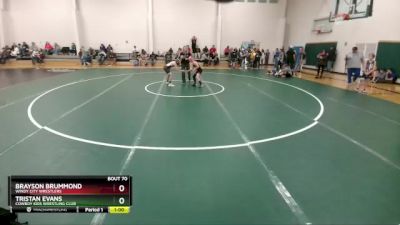 80 lbs Cons. Round 1 - Brayson Brummond, Windy City Wrestlers vs Tristan Evans, Cowboy Kids Wrestling Club