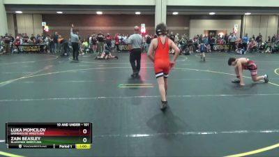 101 lbs Round 2 - Zain Beasley, Blackman Wrestling vs Luka Momcilov, Grindhouse Wrestling