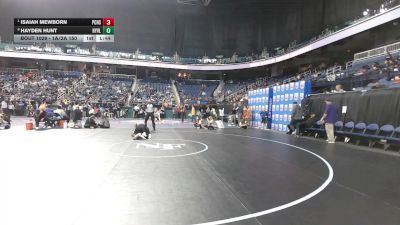1A/2A 150 Quarterfinal - Isaiah Mewborn, Pamlico County High School vs Hayden Hunt, Hayesville