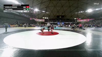 Girls 4A 130 lbs Champ. Round 2 - Lily Ganal, Lake Stevens (Girls) vs Gyselle Cribben, Camas (Girls)