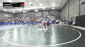 144 lbs 3rd Place Match - Michael Nava, Stockdale vs Omar Perez, Firebaugh