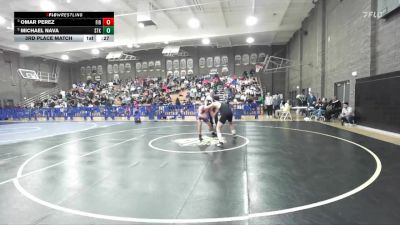 144 lbs 3rd Place Match - Michael Nava, Stockdale vs Omar Perez, Firebaugh
