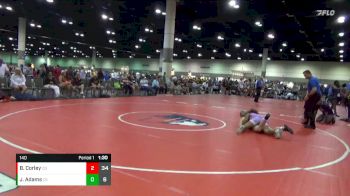 140 lbs Placement Matches (8 Team) - Joely Adams, FC Boom Squad vs Breanna Corley, Head Hunters