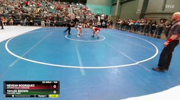 100 lbs Semifinal - Neveah Rodriquez, Golden Valley (Merced) vs Tayler Brown, Thunder Ridge