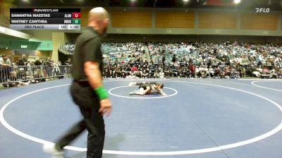 120 lbs 3rd Place - Samantha Maestas, Alamosa vs Whitney Cawthra, Rocky Mountain