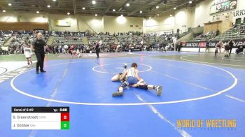 100 lbs Consi Of 8 #2 - Sawyer Greenstreet, Cornerstone Mat Club vs Jarek Dobbie, Ascend Wrestling Academy