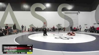 90 lbs Semis & 1st Wrestleback (8 Team) - Mario Demarco, Lake Wrestling Club vs Cullen Morgan, Wrestling University
