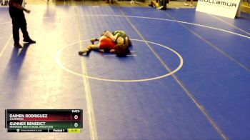 132 lbs Cons. Round 4 - Gunner Benedict, Redwood High School Wrestling vs Daimen Rodriguez, California