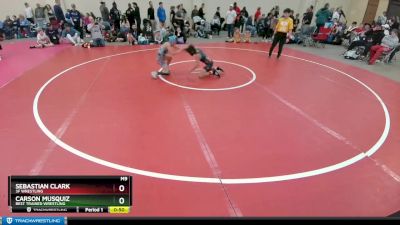 74-78 lbs Round 1 - Sebastian Clark, 3F Wrestling vs Carson Musquiz, Best Trained Wrestling