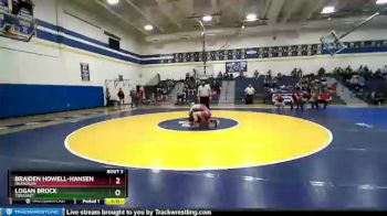 160 lbs Quarterfinal - Braiden Howell-Hansen, Okanogan vs Logan Brock, Tonasket