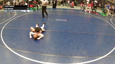 70 lbs Champ. Rd Of 16 - Cash Green, East Idaho Elite vs Kai Matias, Aniciete Training Club