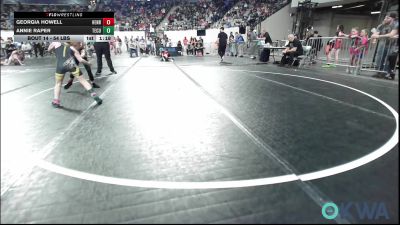 54 lbs Round Of 16 - Georgia Howell, Henryetta Knights Wrestling Club vs Annie Raper, Tecumseh Youth Wrestling