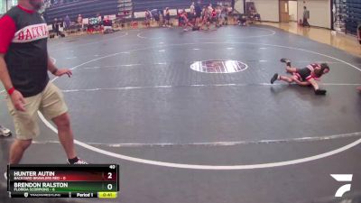 40 lbs Quarterfinals (8 Team) - Hunter Autin, Backyard Brawlers Red vs Brendon Ralston, Florida Scorpions