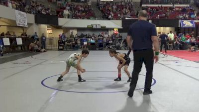 61 lbs Champ. Round 1 - Rodney Rideshorse, Hardin Wrestling Club vs Cameron Augare, East Glacier