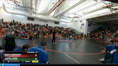 98 lbs Quarterfinal - Jasper Lopez, Lovell Middle School vs Basyn Anderson, Riverton Middle School