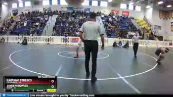 126 lbs Finals (8 Team) - Jayden Bowles, Jesuit vs Gaetano Tedesco, Lake Gibson