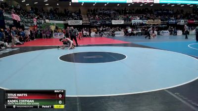 125 lbs Semifinal - Titus Watts, Soldotna vs Kaden Costigan, South Anchorage High School