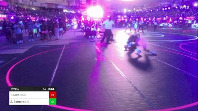 175 lbs Consi Of 8 #1 - Tyson Rice, Coyote Wrestling Club vs Zaidyn Samora, 806 Takedown Wrestling