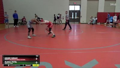 132 lbs Round 3 - Asher Wiram, Hewitt Trussville Middle School vs Rudra Patel, Arab Jr. High