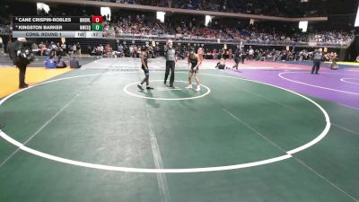 5A 106 lbs Cons. Round 1 - Cane Crispin-Robles, North Richland Hills Birdville vs Kingston Barker, North Mesquite