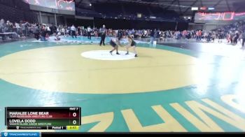 108 lbs Quarterfinal - Maralee Lone Bear, Team Aggression Wrestling Club vs Lovela Dodd, Vashon Island Junior Wrestling