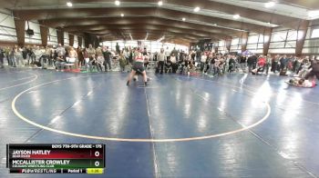 175 lbs 3rd Place Match - McCallister Crowley, Cougars Wrestling Club vs Jayson Hatley, Bear River